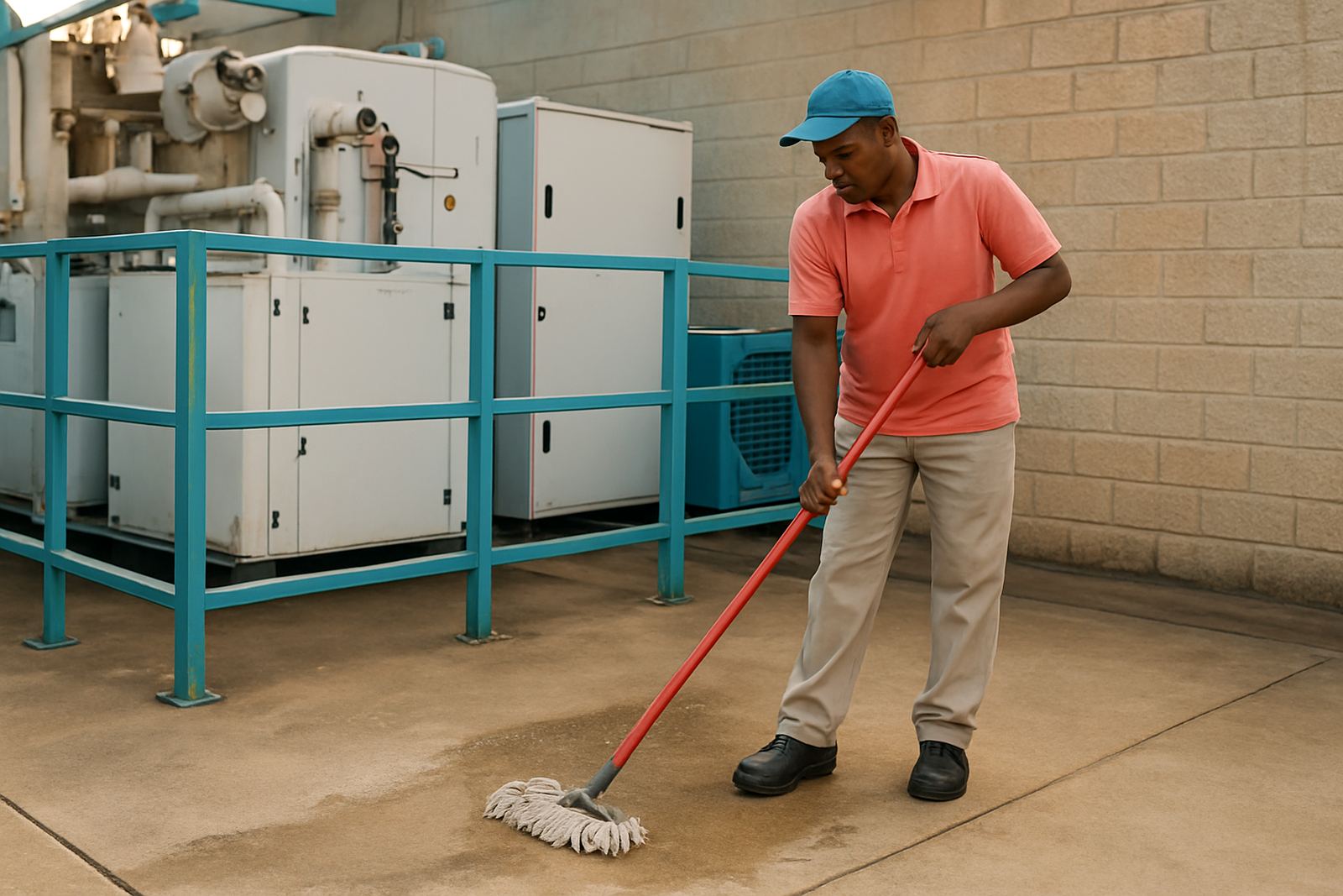 Cleaning Around Equipment